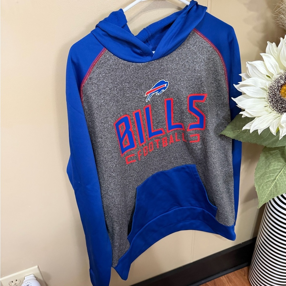 Fanatics Blue and Gray Bills Football Sweater